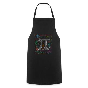 3,14 Mathe Formeln Irrationale Zahl Pi - Kochschürze - Schwarz - Vorne - AI Model Male 185 dark (185cm)