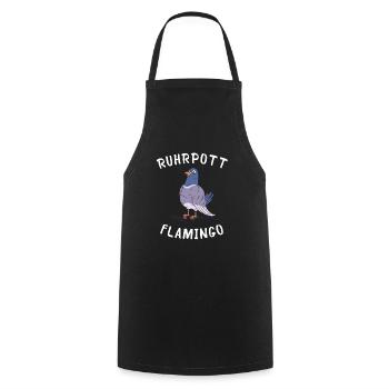Ruhrpott Flamingo Taubenzüchter Tauben - Kochschürze - Schwarz - Vorne - AI Model Male 185 dark (185cm)