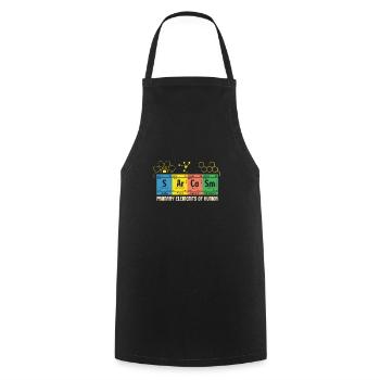 Sarcasm Funny Primary Elements of Humor - Tablier de cuisine - noir - Devant - AI Model Male 185 dark (185cm)