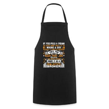 Real Estate Broker Proud Real Estate Broker - Cooking Apron - black - Front - AI Model Male 185 dark (185cm)
