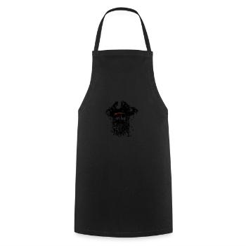 Pirate with hat - Cooking Apron - black - Front - AI Model Male 185 dark (185cm)