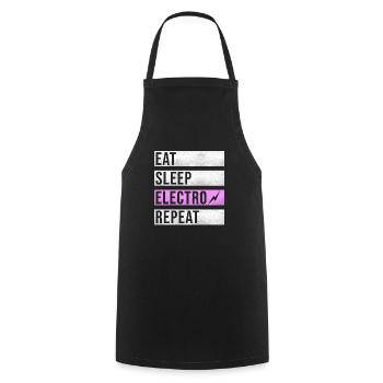 Techno Music Electro Raver - Cooking Apron - black - Front - AI Model Male 185 dark (185cm)