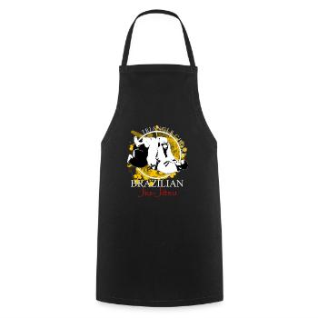 BJJ - Triangle - Brazilian Jiu-Jitsu - Cooking Apron - black - Front - AI Model Male 185 dark (185cm)
