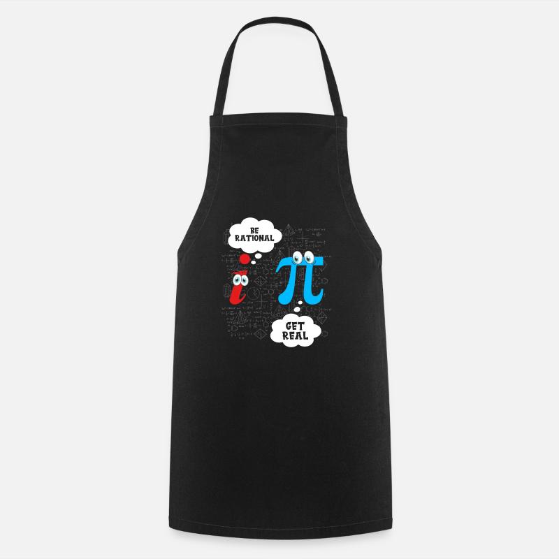 Funny Be Rational Get Real Math Pun Statistiques - Tablier de cuisine - noir