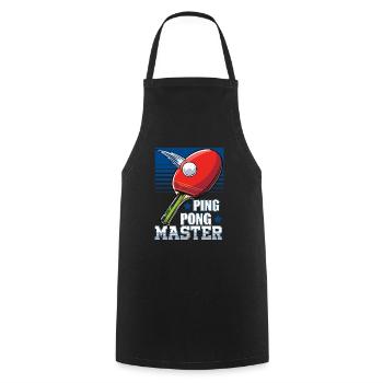 Funny Ping Pong Master Table Tennis Player - Cooking Apron - black - Front - AI Model Male 185 dark (185cm)