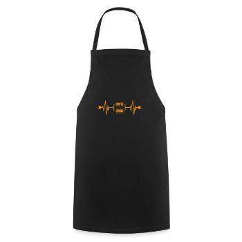 Électricien professionnel ECG tension artisan cadeau - Tablier de cuisine - noir - Devant - AI Model Male 185 dark (185cm)