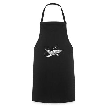 Whale Marine Life Marine Animals Whale Whales - Cooking Apron - black - Front - AI Model Male 185 dark (185cm)