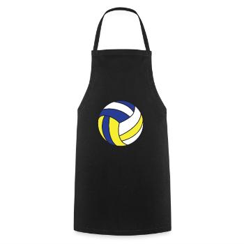 Volleyball Ball - Kochschürze - Schwarz - Vorne - AI Model Male 185 dark (185cm)