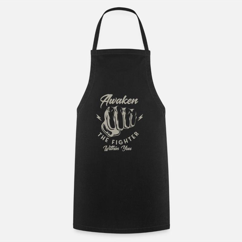 Kickboxing Kickboxer Boxing Martial Art - Cooking Apron - black
