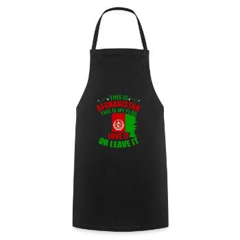 Afghanistan - Cooking Apron - black - Front - AI Model Male 185 dark (185cm)