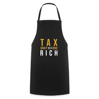 Tax the Rich - Cooking Apron - black - Front - AI Model Male 185 dark (185cm)