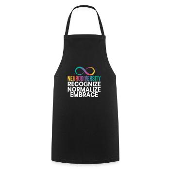 Neurodiversity Autism Neurological Disorders - Cooking Apron - black - Front - AI Model Male 185 dark (185cm)