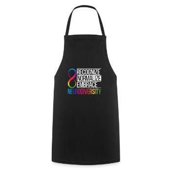 Recognize Normalize Embrace Neurodiversity Autism - Cooking Apron - black - Front - AI Model Male 185 dark (185cm)
