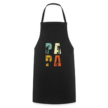 Hunter Dad Hunting Father Gift - Cooking Apron - black - Front - AI Model Male 185 dark (185cm)