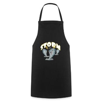 Angry Tornado Storm Chaser - Cooking Apron - black - Front - AI Model Male 185 dark (185cm)