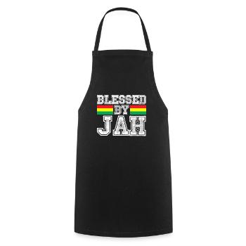 Reggae gesegnet - Kochschürze - Schwarz - Vorne - AI Model Male 185 dark (185cm)