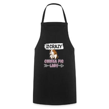 Cobaye I’m The Crazy Guinée Pig Lady - Tablier de cuisine - noir - Devant - AI Model Male 185 dark (185cm)