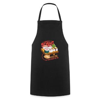 Sushi Anime I Otaku I Japanese Food I Kawaii Sushi - Tablier de cuisine - noir - Devant - AI Model Male 185 dark (185cm)