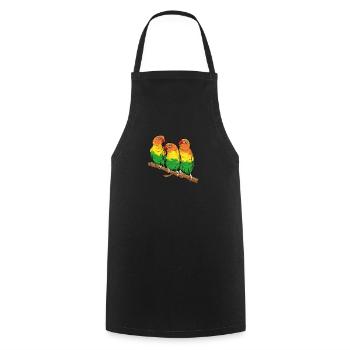 Agapronid house bird pet for bird keeper - Cooking Apron - black - Front - AI Model Male 185 dark (185cm)