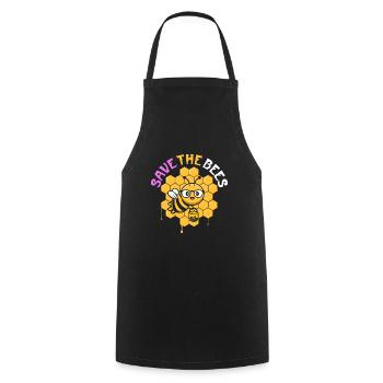 Sauver les abeilles - Tablier de cuisine - noir - Devant - AI Model Male 185 dark (185cm)
