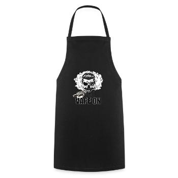 Vaper Dampfer Totenschädel Geschenk Für Dampfen - Kochschürze - Schwarz - Vorne - AI Model Male 185 dark (185cm)