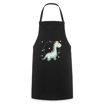 Doux bébé long-col - Tablier de cuisine - noir - Devant - AI Model Male 185 dark (185cm)
