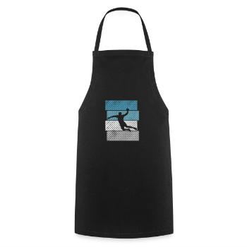 Handball Retro Vintage Handballer Indoor Sports - Cooking Apron - black - Front - AI Model Male 185 dark (185cm)