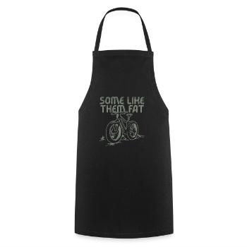 Cycling Fat Tire Mountain Bike Bicycling Biker - Cooking Apron - black - Front - AI Model Male 185 dark (185cm)