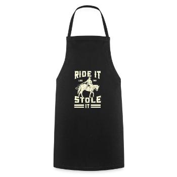 Horses Horseman Horse Gift - Cooking Apron - black - Front - AI Model Male 185 dark (185cm)