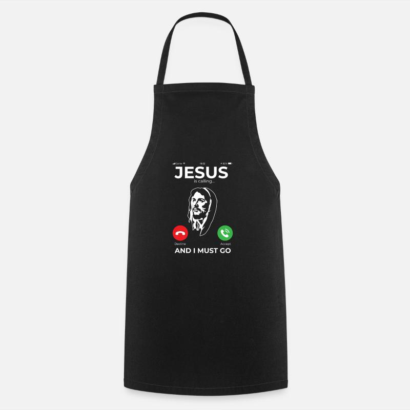 Jésus Cadeau chrétien catholique - Tablier de cuisine - noir