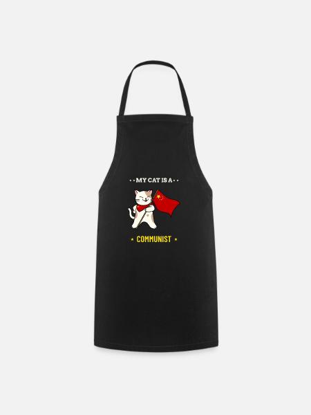 Mon chat est communiste - Tablier de cuisine - noir