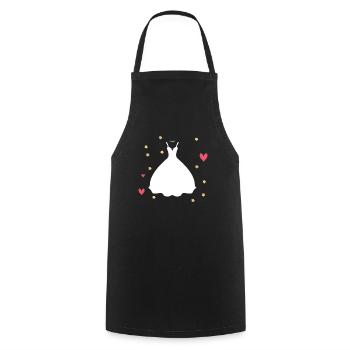 bride - Cooking Apron - black - Front - AI Model Male 185 dark (185cm)