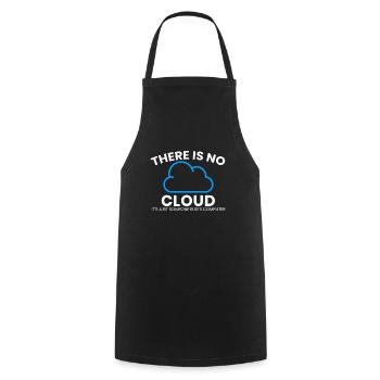 There is no cloud only another computer - Cooking Apron - black - Front - AI Model Male 185 dark (185cm)