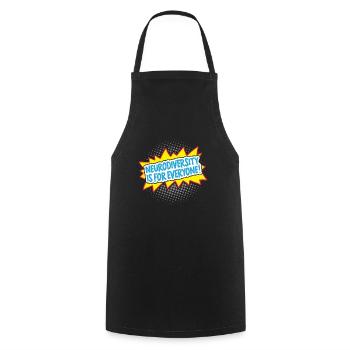Neurodiversité Est Pour Toute La Neurodiversité TDAH - Tablier de cuisine - noir - Devant - AI Model Male 185 dark (185cm)