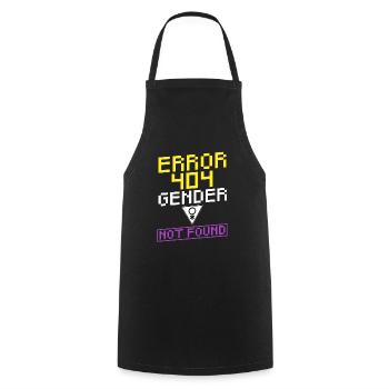 Drôle Non binaire sexe non trouvé - Tablier de cuisine - noir - Devant - AI Model Male 185 dark (185cm)