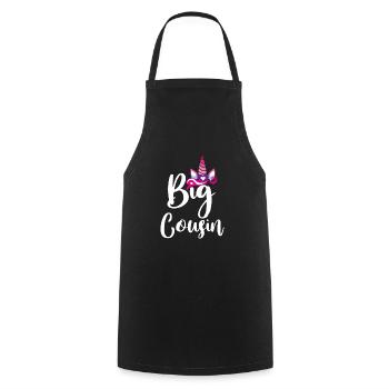 Big Cousin Cousin Family Birth Gift - Cooking Apron - black - Front - AI Model Male 185 dark (185cm)