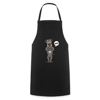 Sturer Irischer Wolfshund Hund lustig Hundebesitze - Kochschürze - Schwarz - Vorne - AI Model Male 185 dark (185cm)