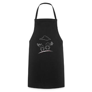 Clouds from Linux servers - Cooking Apron - black - Front - AI Model Male 185 dark (185cm)