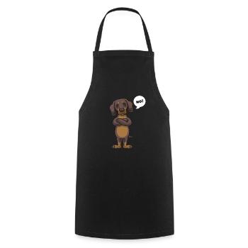 Sturer Dachshund Dog Teckel Gift - Cooking Apron - black - Front - AI Model Male 185 dark (185cm)