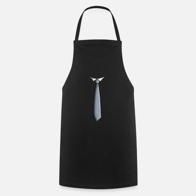 Cravate avec canard - Tablier de cuisine - noir