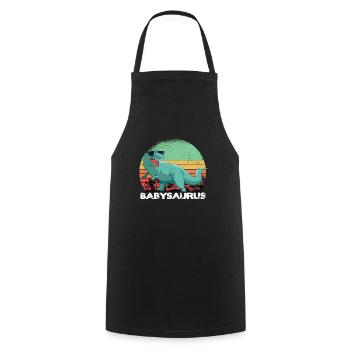 Babysaurus - Baby Dinosaur Dino Unicorn - Cooking Apron - black - Front - AI Model Male 185 dark (185cm)