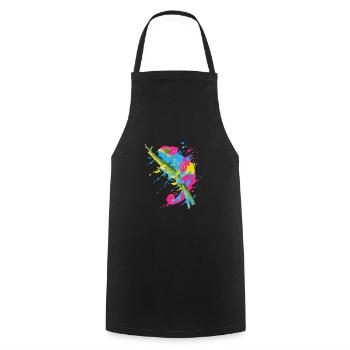 Pansexual Pride Funny Design Colors by PANSEXUAL - Cooking Apron - black - Front - AI Model Male 185 dark (185cm)