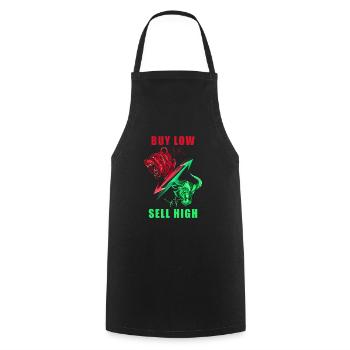Investor Shares - Cooking Apron - black - Front - AI Model Male 185 dark (185cm)
