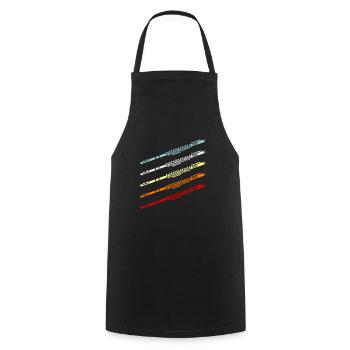 Flûte transversale Flûte latérale soufflée - Tablier de cuisine - noir - Devant - AI Model Male 185 dark (185cm)