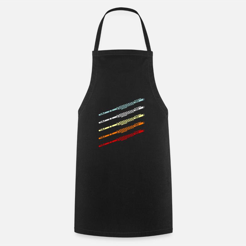 Flûte transversale Flûte latérale soufflée - Tablier de cuisine - noir