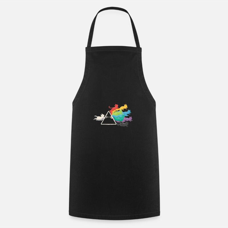 PRISMA RAINBOW CATS - Cooking Apron - black