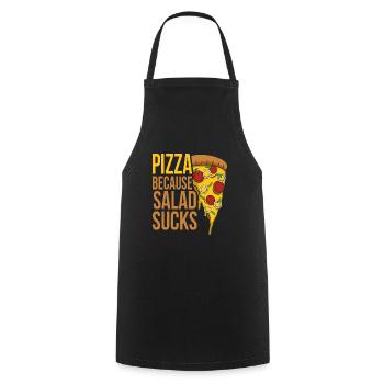 Pizza - Tablier de cuisine - noir - Devant - AI Model Male 185 dark (185cm)