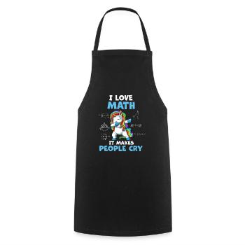 I love math unicorn - Cooking Apron - black - Front - AI Model Male 185 dark (185cm)