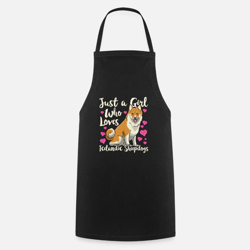 Chien islandais Spitz - Tablier de cuisine - noir