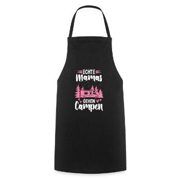 Echte Mamas Gehen Campen Wohnmobil Camping Mama - Kochschürze - Schwarz - Vorne - AI Model Male 185 dark (185cm)